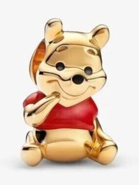 Disney Pandora Winnie the Pooh Bear Charm Gold plated
